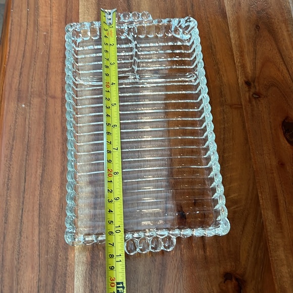 Vintage Hazel Atlas Glass Snacking Tray with built in Ashtray - Picture 5 of 7